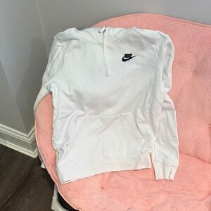 Nike White Half-Zip Sweatshirt